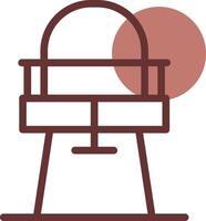 High Chair Creative Icon Design vector