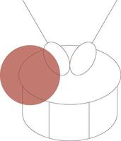 Line Brown Circle Design vector