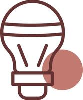 LED Bulb Creative Icon Design vector