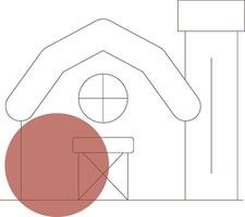 granja casa creativo icono diseño vector