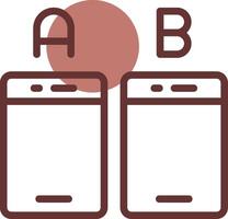 Ab Testing Creative Icon Design vector