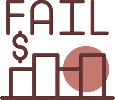 Business Fail Creative Icon Design vector