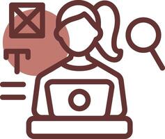 Blogger Creative Icon Design vector