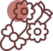 Flower Bouquet Creative Icon Design vector