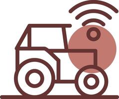 Smart Tractor Creative Icon Design vector