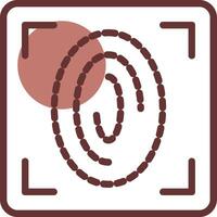Fingerprint Scan Creative Icon Design vector