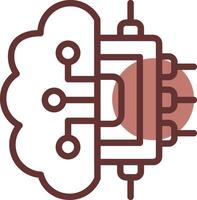 Brain Circuit Creative Icon Design vector