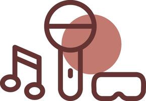 Virtual Concert Creative Icon Design vector