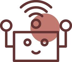 Robot Assistant Creative Icon Design vector