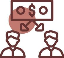 Peer to Peer Lending Creative Icon Design vector