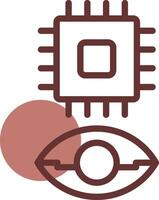 Eye Augmentation Creative Icon Design vector