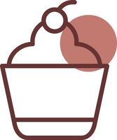 diseño de icono creativo de cupcake vector