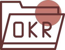 Okr Folder Creative Icon Design vector