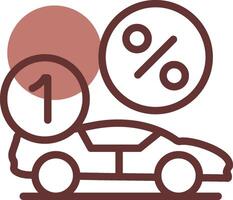 First Car Discount Creative Icon Design vector