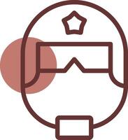 Police Helmet Creative Icon Design vector