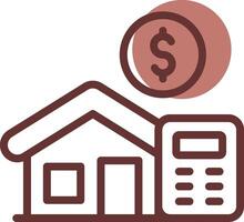 Home Loan Calculator Creative Icon Design vector