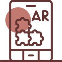 Ar Puzzle Creative Icon Design vector