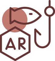 Ar Fishing Creative Icon Design vector