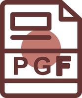 pfg creativo icono diseño vector
