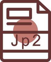 JP2 Creative Icon Design vector