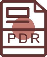 PDR Creative Icon Design vector