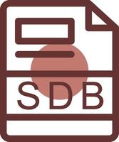 sdb creativo icono diseño vector