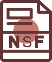 nsf creativo icono diseño vector