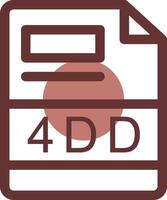 4DD Creative Icon Design vector