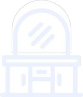 Dressing Table Creative Icon Design vector
