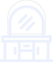 Dressing Table Creative Icon Design vector