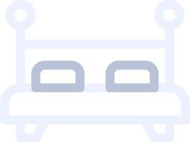 Double Bed Creative Icon Design vector