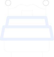 Double Bed Creative Icon Design vector