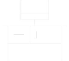 Office Desk Creative Icon Design vector