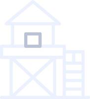 Lifeguard Tower Creative Icon Design vector