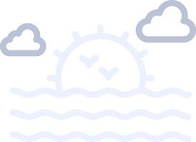 Sea Landscape Creative Icon Design vector