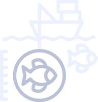 Deep Sea Fishing Creative Icon Design vector