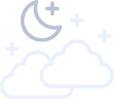 Night Weather Creative Icon Design vector