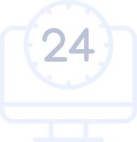 24 7 Monitoring Creative Icon Design vector
