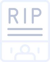 Obituary Creative Icon Design vector