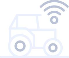 Smart Tractor Creative Icon Design vector