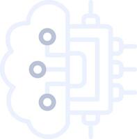 Brain Circuit Creative Icon Design vector