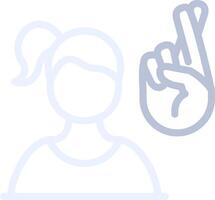 Hands Crossed Creative Icon Design vector