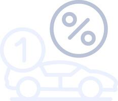 First Car Discount Creative Icon Design vector