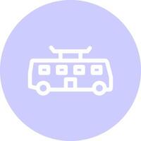 Tramcar Creative Icon Design vector