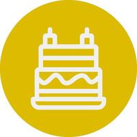 diseño de icono creativo de pastel de cumpleaños vector