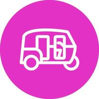 Rickshaw Creative Icon Design vector