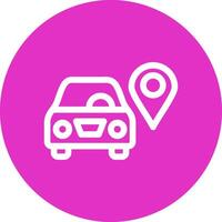 Car Location Creative Icon Design vector