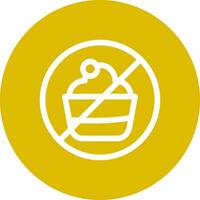 No Sweets Creative Icon Design vector