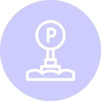 Parking Sign Creative Icon Design vector