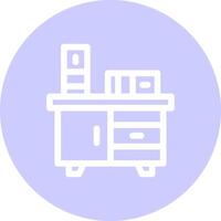 Bedside Table Creative Icon Design vector